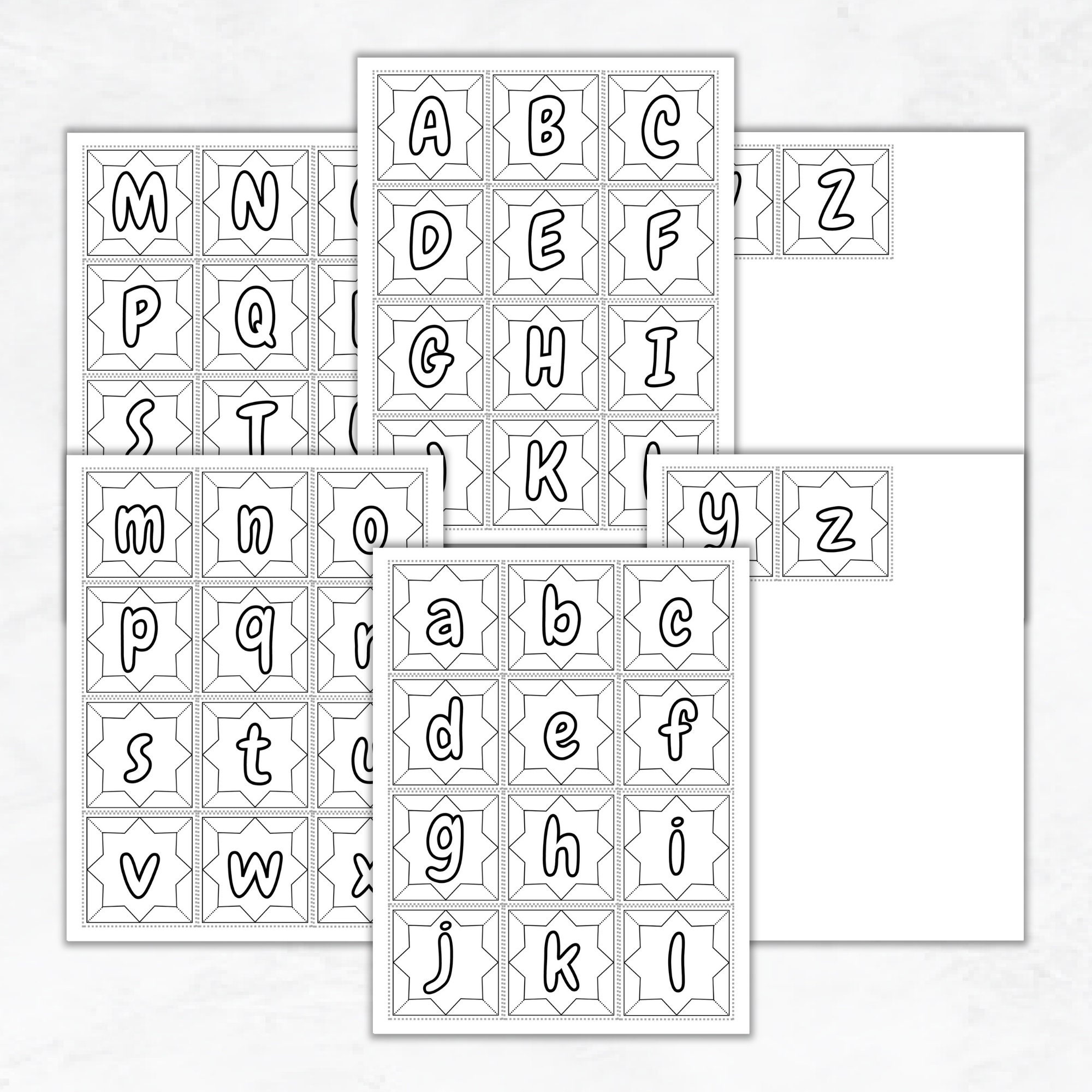 Alphabet Matching Game, Memory Game, Matching Game, Kids Activity