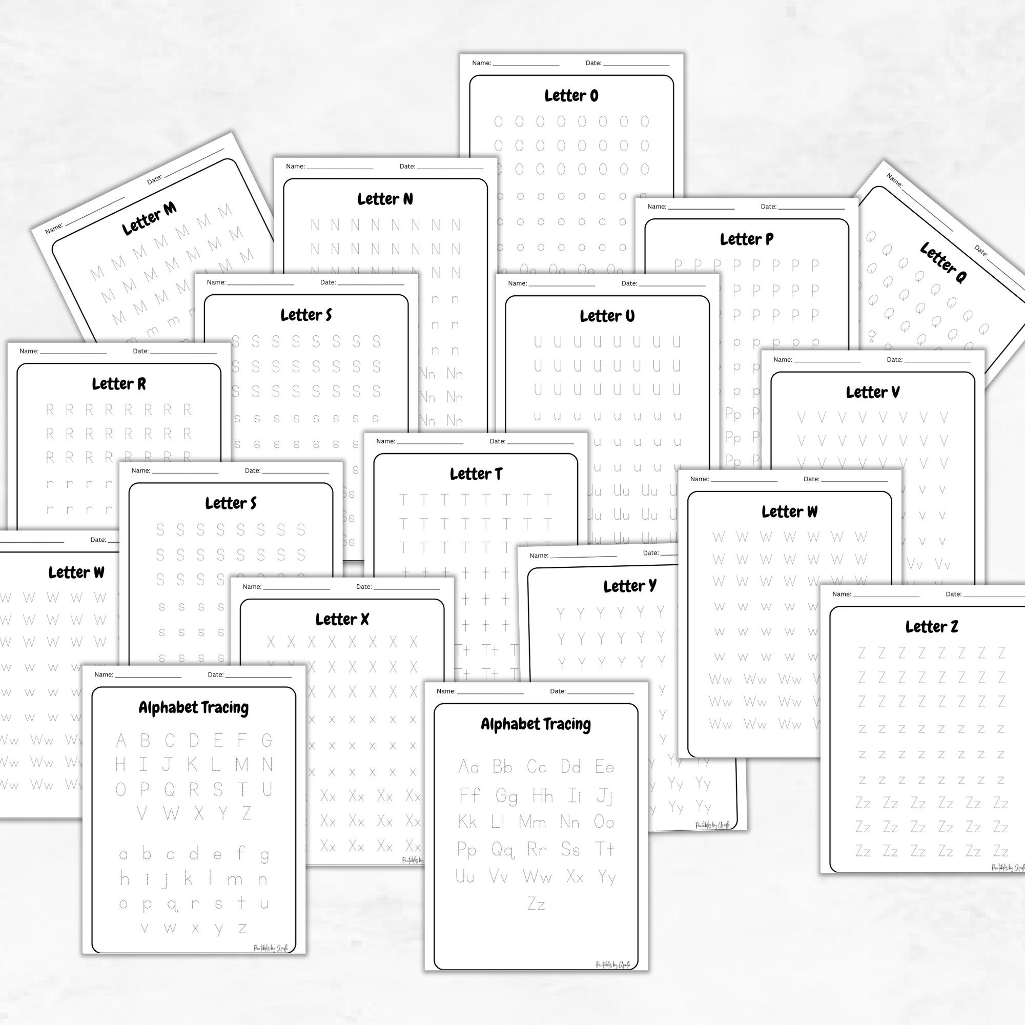 Alphabet Tracing Pages, Tracing Pages, Kids Activity, Homeschool ...