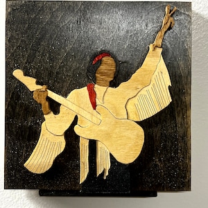 Jimi Hendrix wood art