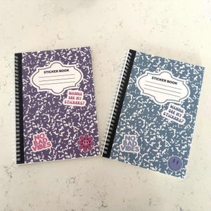Reusable Sticker Book | B5 Composition Sticker Book | Nostalgic Gift | 50 sheets