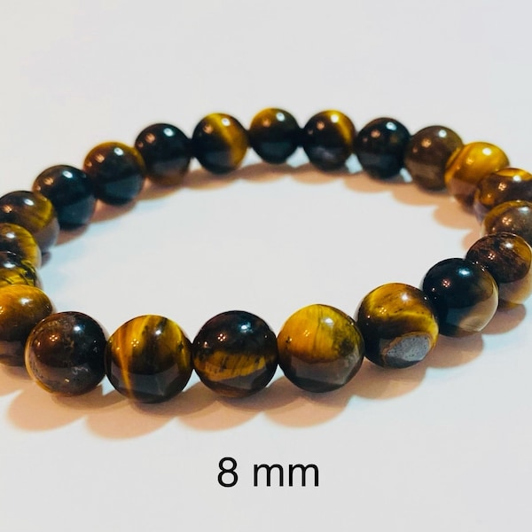 Tiger’s eye bracelet, healing stone, protection bracelet, handmade bracelet, stretch bracelet, unisex bracelet, gift idea