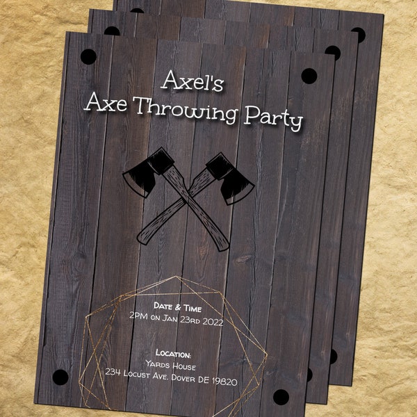 Axe Throwing Party Etsy
