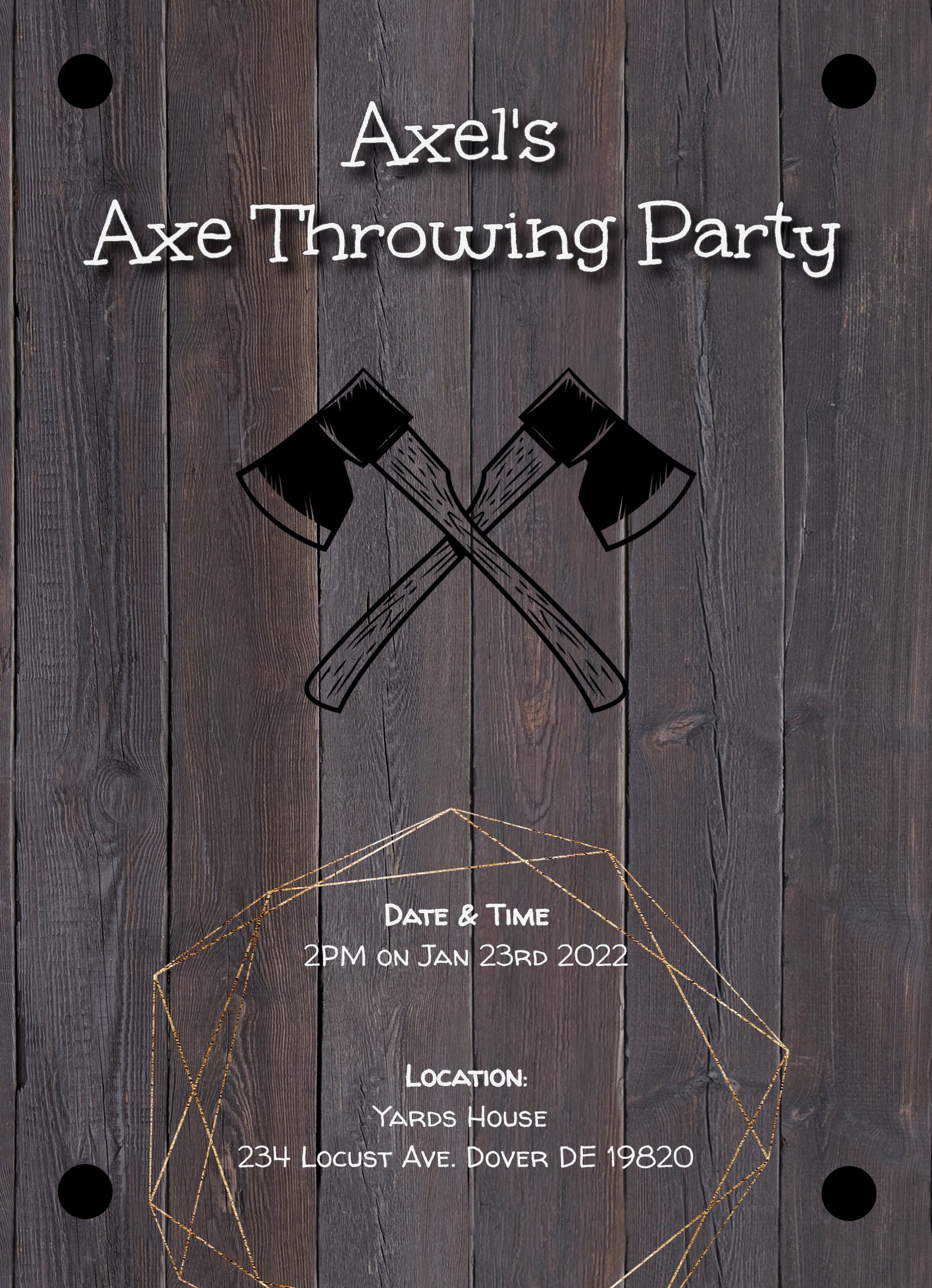 Axe Throwing Party Etsy
