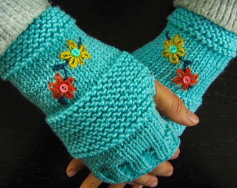 Beautiful, Unique, Warm, Colorful, Fingerless Glvoes