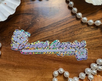 Glitter Coastal Cowgirl Sticker: Beachy Western Style Sticker. Coastal cowgirl decal. Beachy Cowgirl stickers