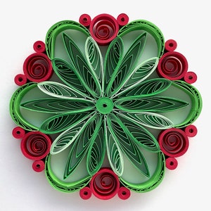 Stella di carta da 2,8", arte quilled, fiocco di neve quilled, ornamento natalizio, decorazione natalizia, arte sospesa, mandala quilled, arte 3D, arte di carta