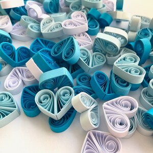 Kleine Papierherzen, Tischdekor-Akzente, Babyparty, Babyparty, Geschenkfüllung, Baby-Kinderzimmer, Herzverzierungen, Herzen Dekor, 3D quilled Art