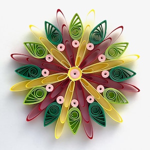 Stella di carta da 3", arte quilled, fiocco di neve quilled, ornamento natalizio, decorazione natalizia, arte sospesa, mandala quilled, arte 3D, arte di carta