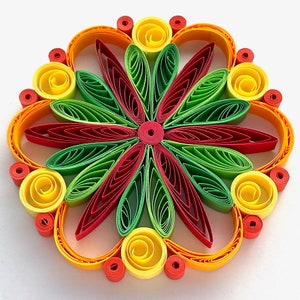 Stella di carta da 2,8", arte quilled, fiocco di neve quilled, ornamento natalizio, decorazione natalizia, arte sospesa, mandala quilled, arte 3D, arte di carta