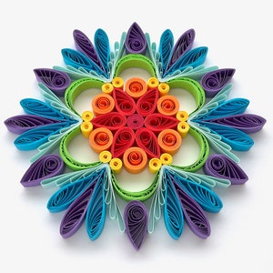 Stella di carta da 3,5", arte quilled, fiocco di neve quilled, ornamento natalizio, decorazione natalizia, arte sospesa, mandala quilled, arte 3D, arte di carta
