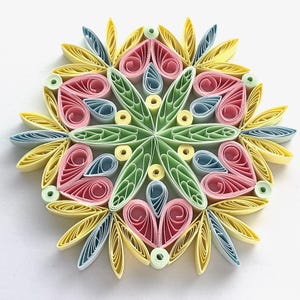 Stella di carta da 3,3", arte quilled, fiocco di neve quilled, ornamento natalizio, decorazione natalizia, arte sospesa, mandala quilled, arte 3D, arte di carta