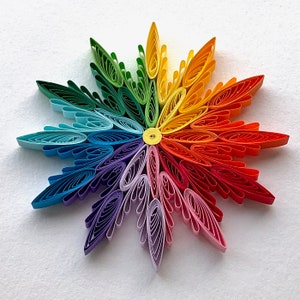 Stella di carta da 3,5", arte quilled, fiocco di neve quilled, ornamento natalizio, decorazione natalizia, arte sospesa, mandala quilled, arte 3D, arte di carta