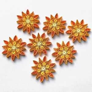 Stella di carta da 2", arte quilled, fiocco di neve quilled, ornamento natalizio, decorazione natalizia, arte sospesa, mandala quilled, arte 3D, arte di carta