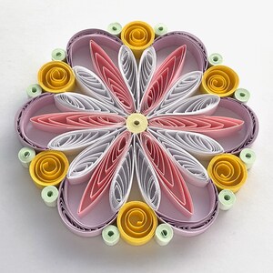 Stella di carta da 2,8", arte quilled, fiocco di neve quilled, ornamento natalizio, decorazione natalizia, arte sospesa, mandala quilled, arte 3D, arte di carta