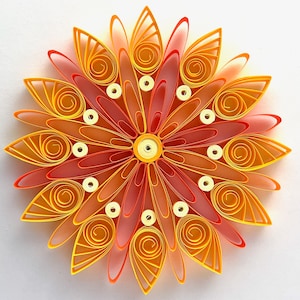 Stella di carta da 3", arte quilled, fiocco di neve quilled, ornamento natalizio, decorazione natalizia, arte sospesa, mandala quilled, arte 3D, arte di carta