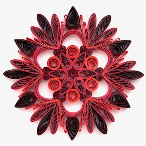 Stella di carta da 3,5", arte quilled, fiocco di neve quilled, ornamento natalizio, decorazione natalizia, arte sospesa, mandala quilled, arte 3D, arte di carta
