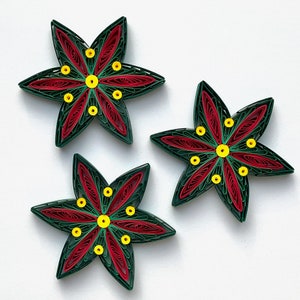 Stella di carta da 2,8", arte quilled, fiocco di neve quilled, ornamento natalizio, decorazione natalizia, arte sospesa, mandala quilled, arte 3D, arte di carta