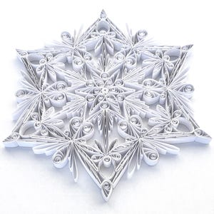 Stella di carta da 8,5", arte quilled, fiocco di neve quilled, ornamento natalizio, decorazione natalizia, arte sospesa, mandala quilled, arte 3D, arte di carta