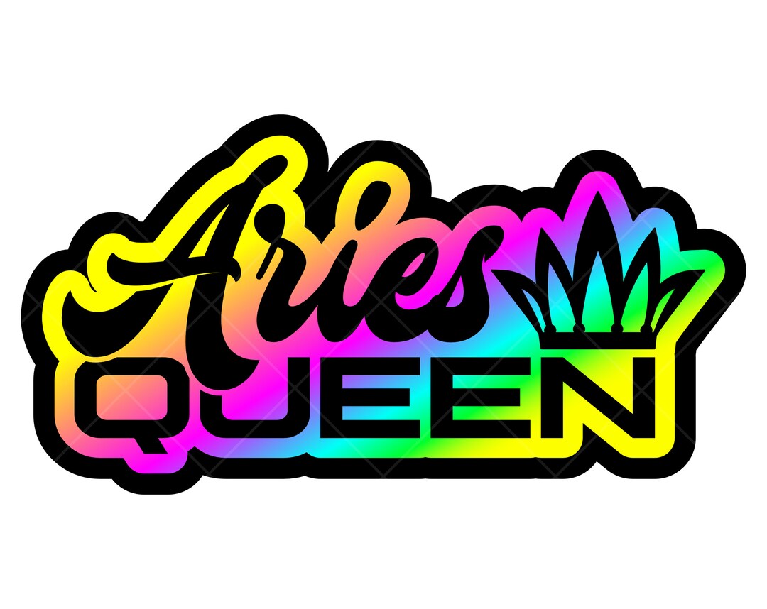 Aries Queen SVG PNG descarga digital instantánea signo de - Etsy México