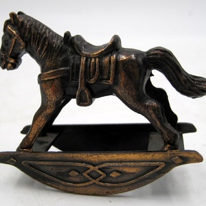 Vintage Durham Industries Cast Metal Rocking Horse 1976