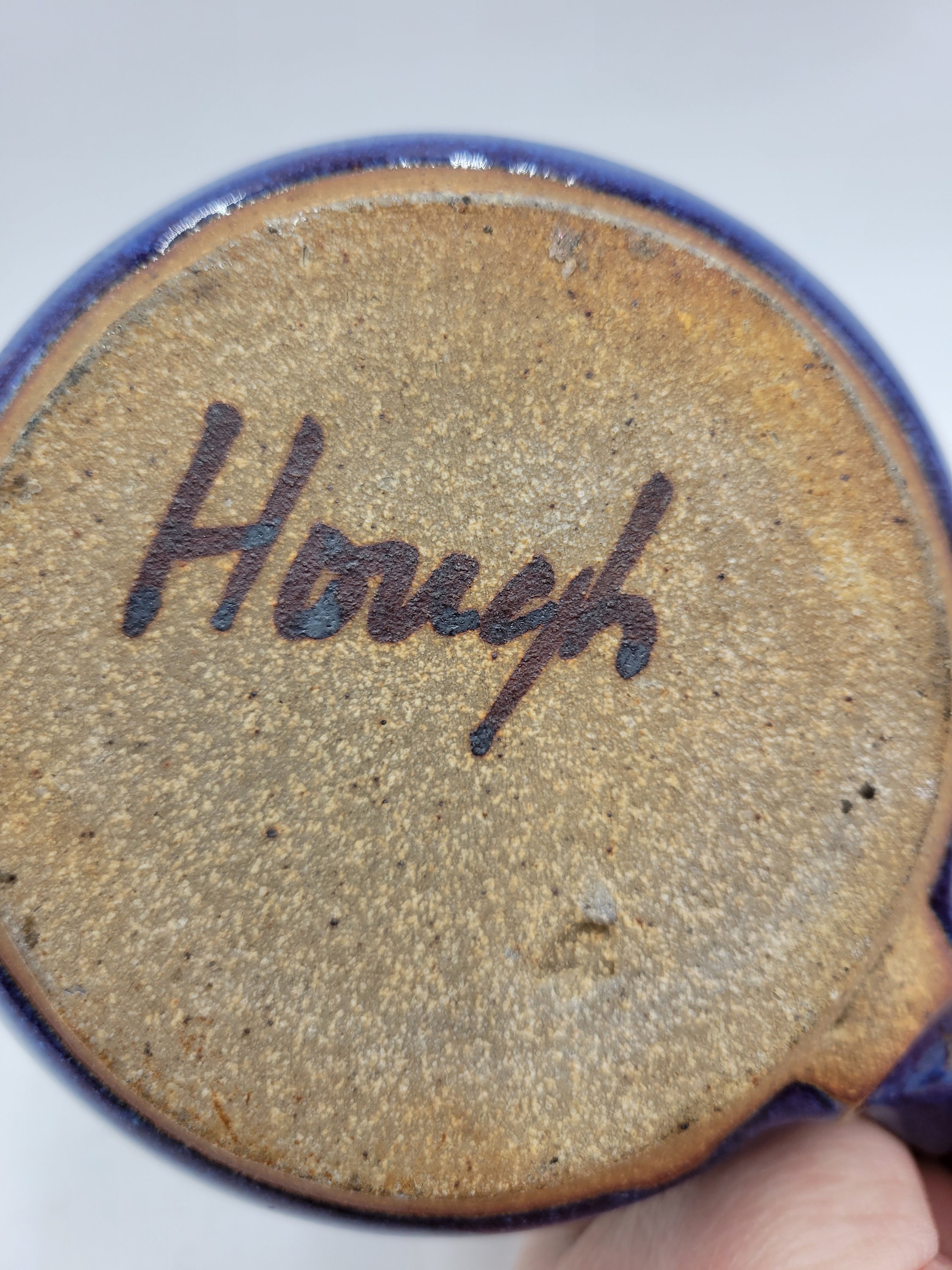 Roads End Pottery Dave Hough Signed Studio Pottery Oil Lamp/pitcher