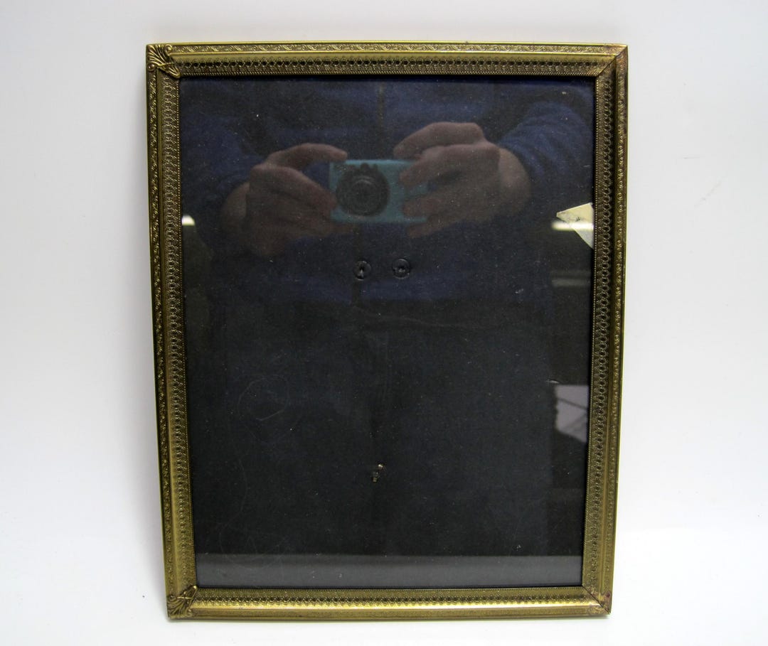 Vintage Gold Filigree Photo Picture Frame Ornate Brass Metal 8" X 10 ...