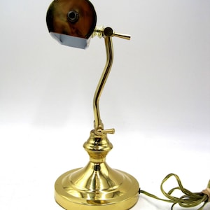 Vintage Brass Bankers/Desk Lamp