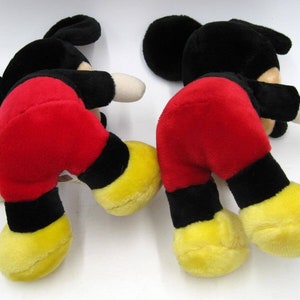 Set of 2 Vintage Mickey Mouse Plush Disneyland Walt Disney World Parks 10"Seated image 3