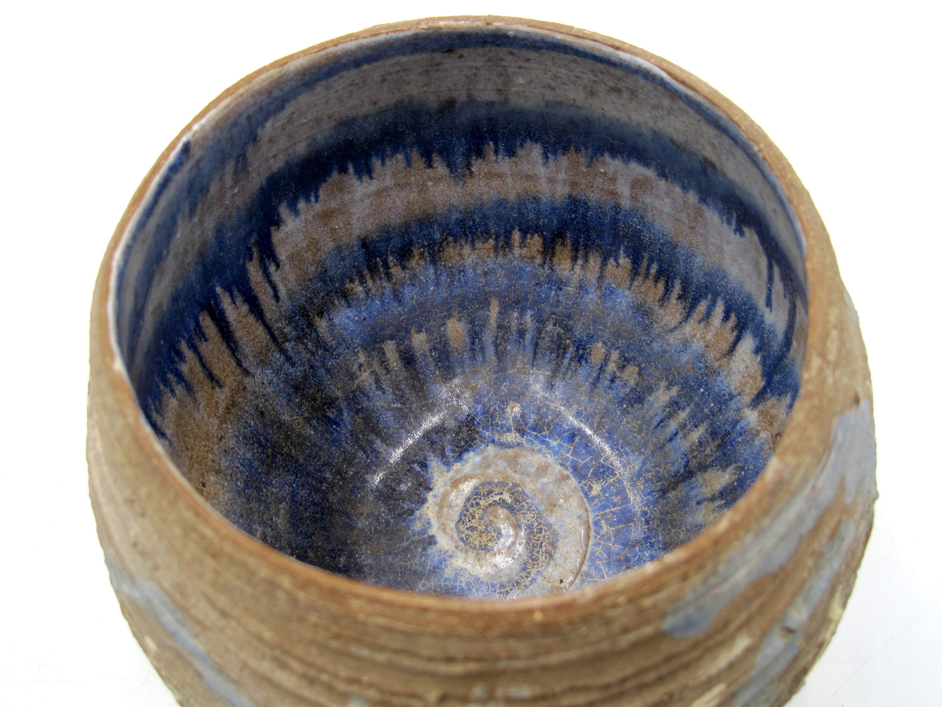 Vintage Studio Art Pottery Ceramic Brutalist Pot Signed M. Stone