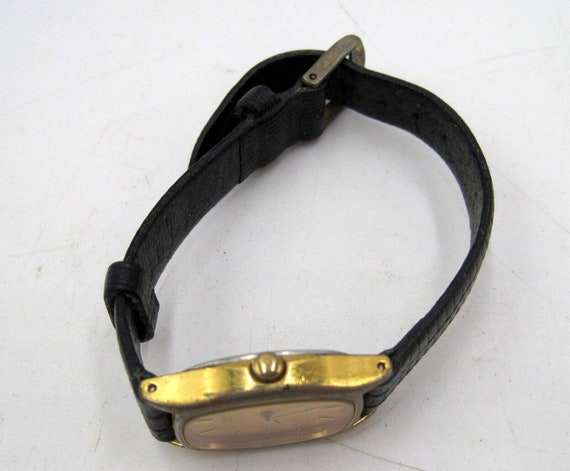 Citizen Gold Dial Black Leather Band Watch 4031-894847 NEW