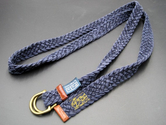 Polo Lauren Ralph Naval Tailors Belt Navy Blue St… - image 1