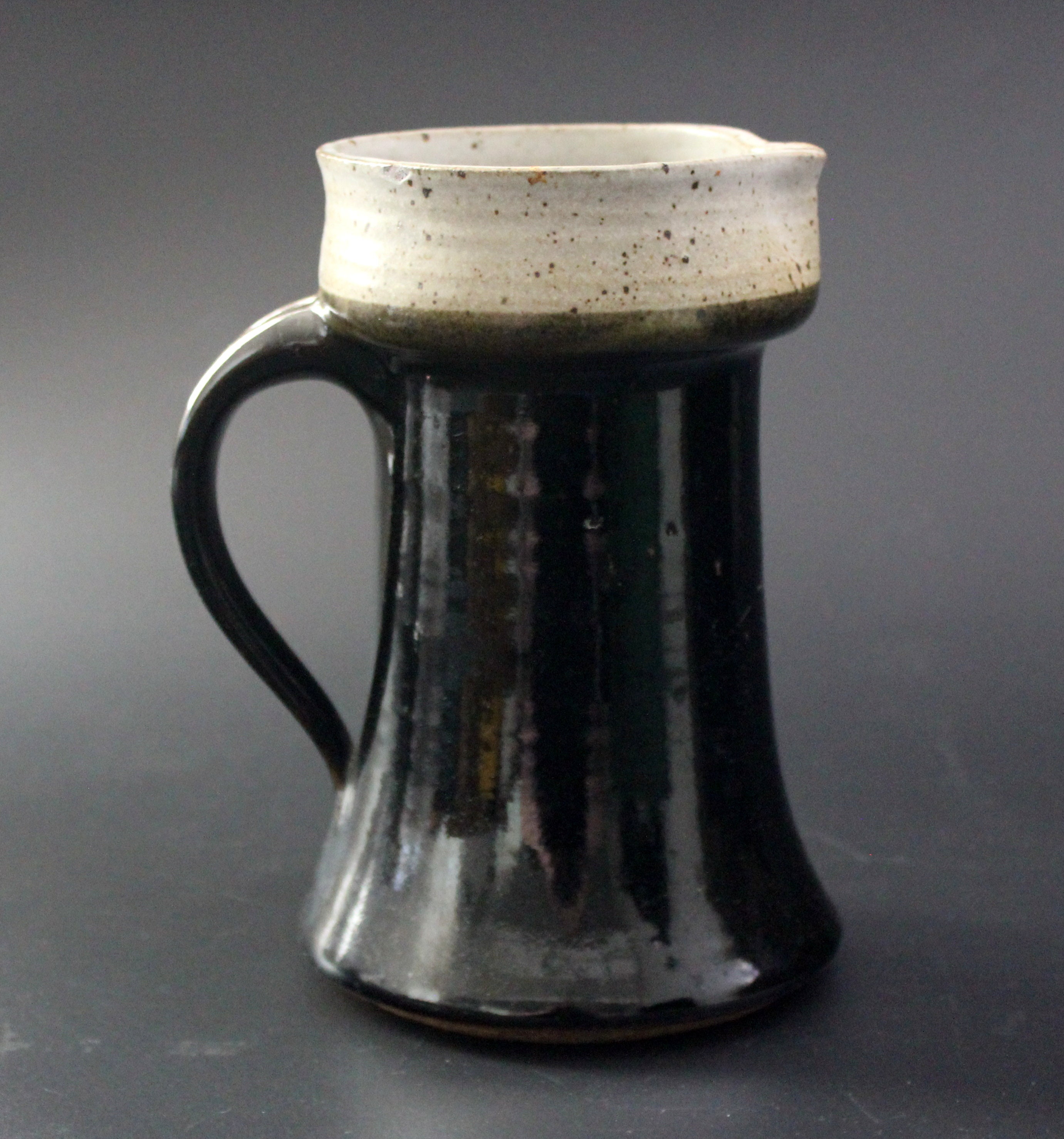 Vintage Signed Studio Pottery Jug, Pitcher, Handthrown Studio