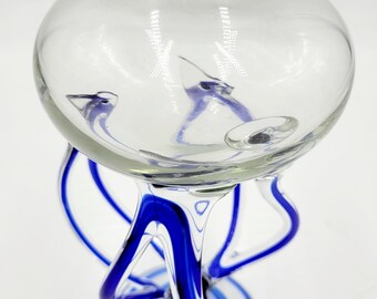 Jozefina Krosno（ヨゼフィナ・クロスノ）ランプ Jozefina Krosno Art Glass Jellyfish Oil Lamp Blue Made in Poland