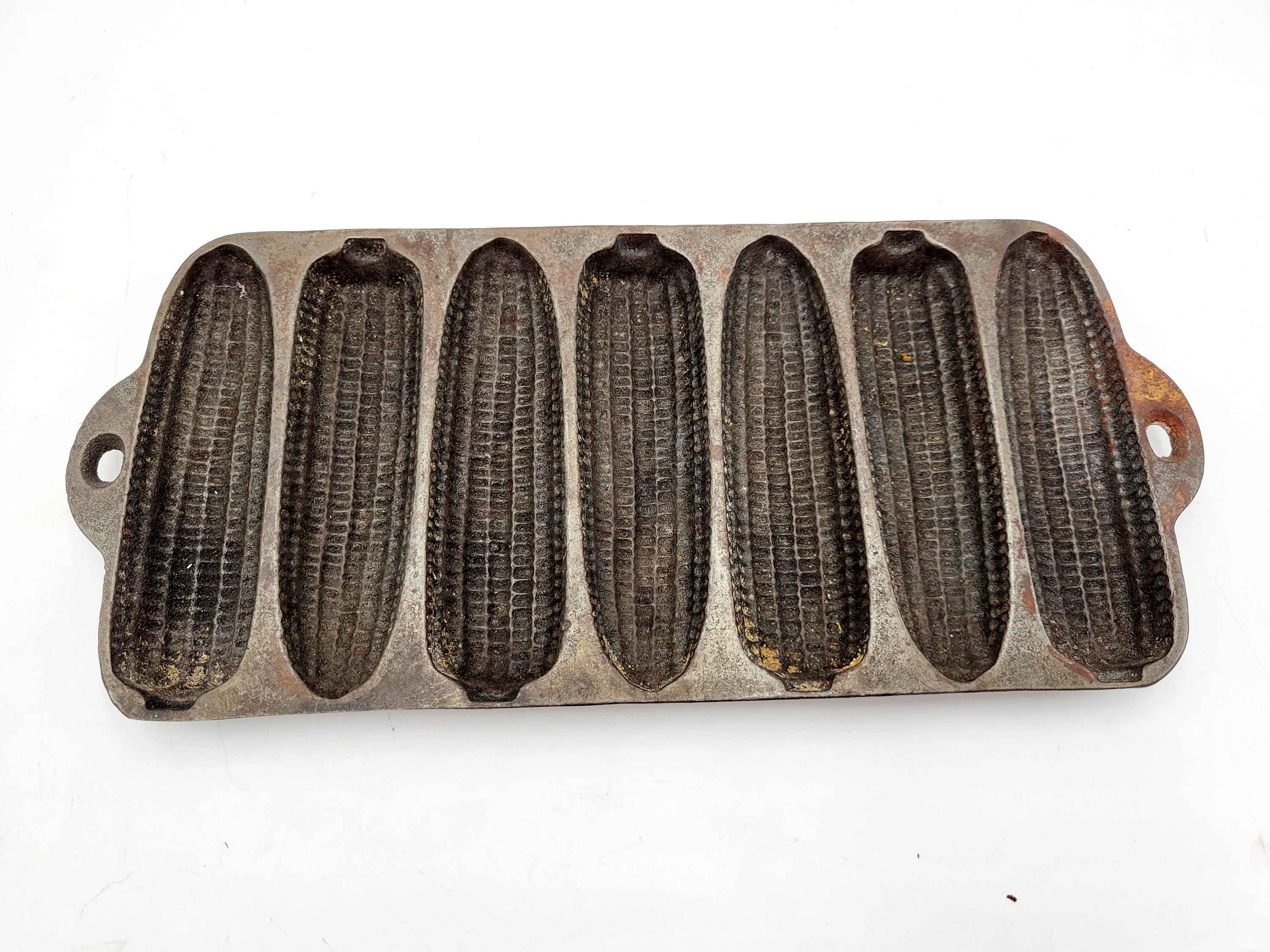 Antique Cast Iron Corn Bread Mold Cornbread Stick Pan Made in 