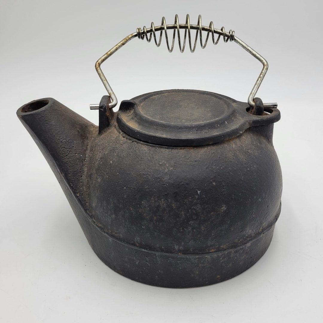 Vintage Cast Iron Kettle Pot Wood Stove Fireplace Humidifier Etsy