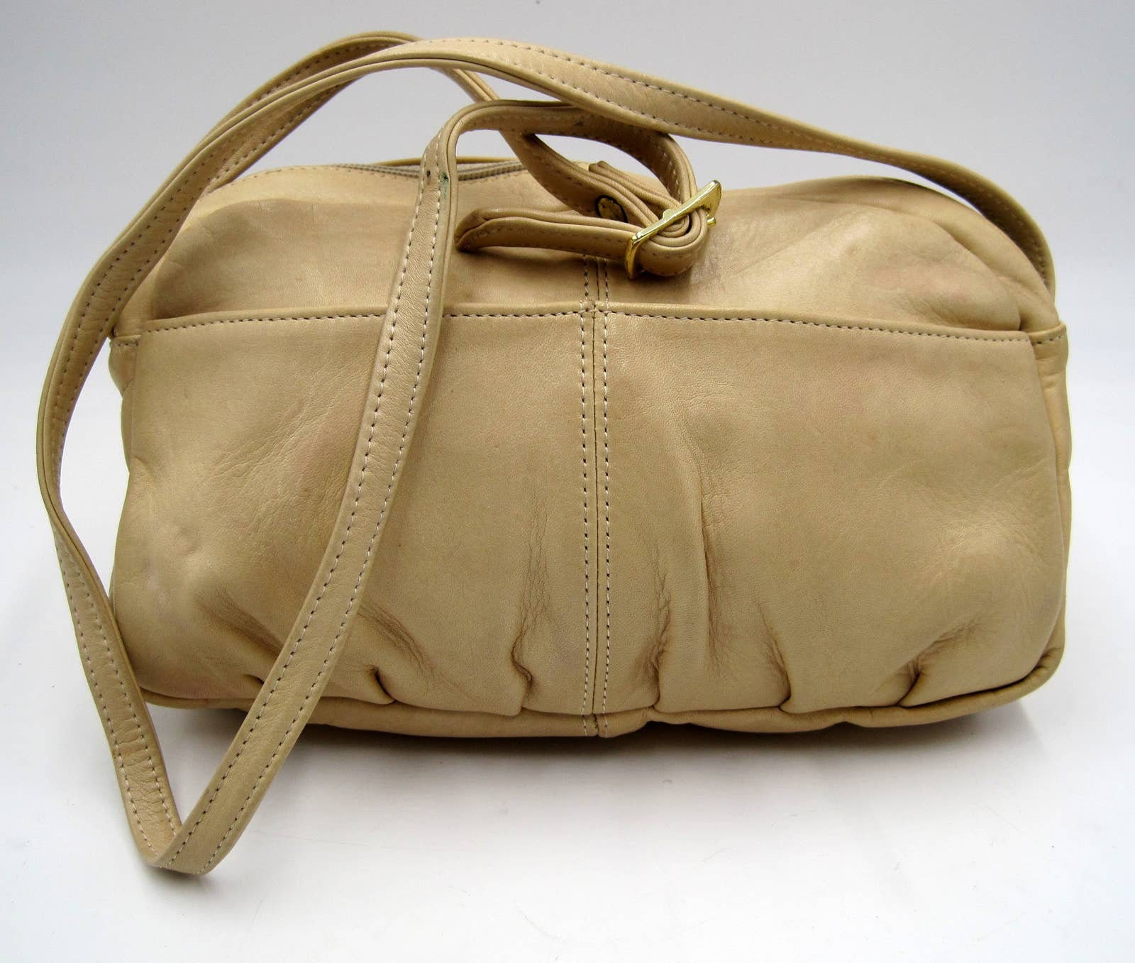 Satchel Fringeless - Roomy Crossbody Bag, Authentic Vintage