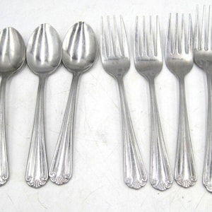 11 Pieces Royal Household RHH8 Stainless Glossy Flatware