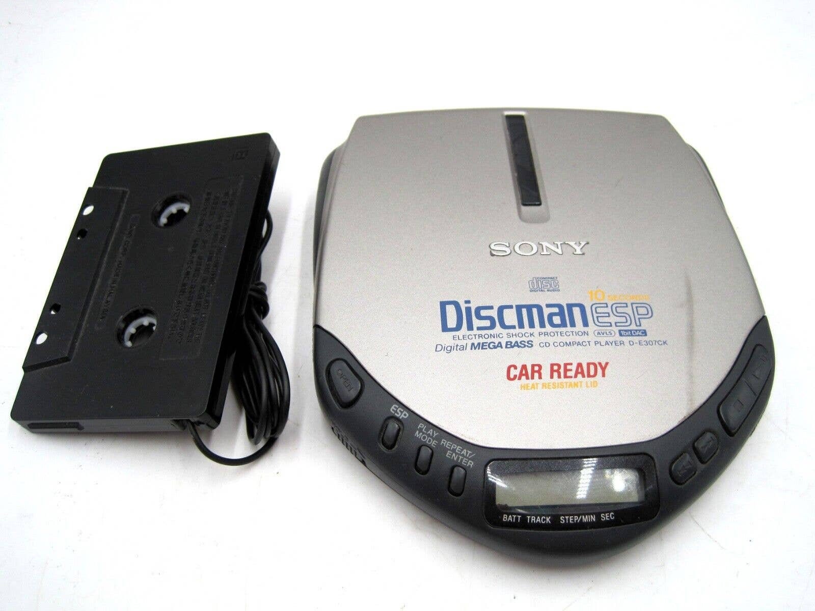 Sony Discman CD Walkman Lot - ESP D-E307CK, Car Charger