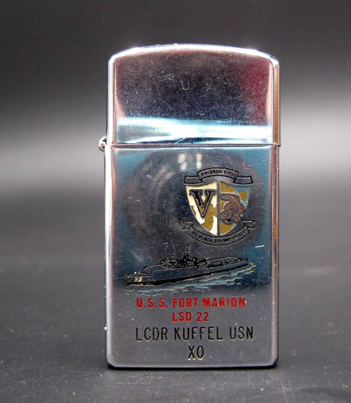 1964 VINTAGE ZIPPO Lighter Vietnam Era U.S.S. Fort Marion