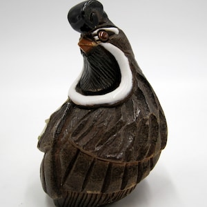 Artisania Rinconada Brown & White #93 Quail Figurine Signed Retired
