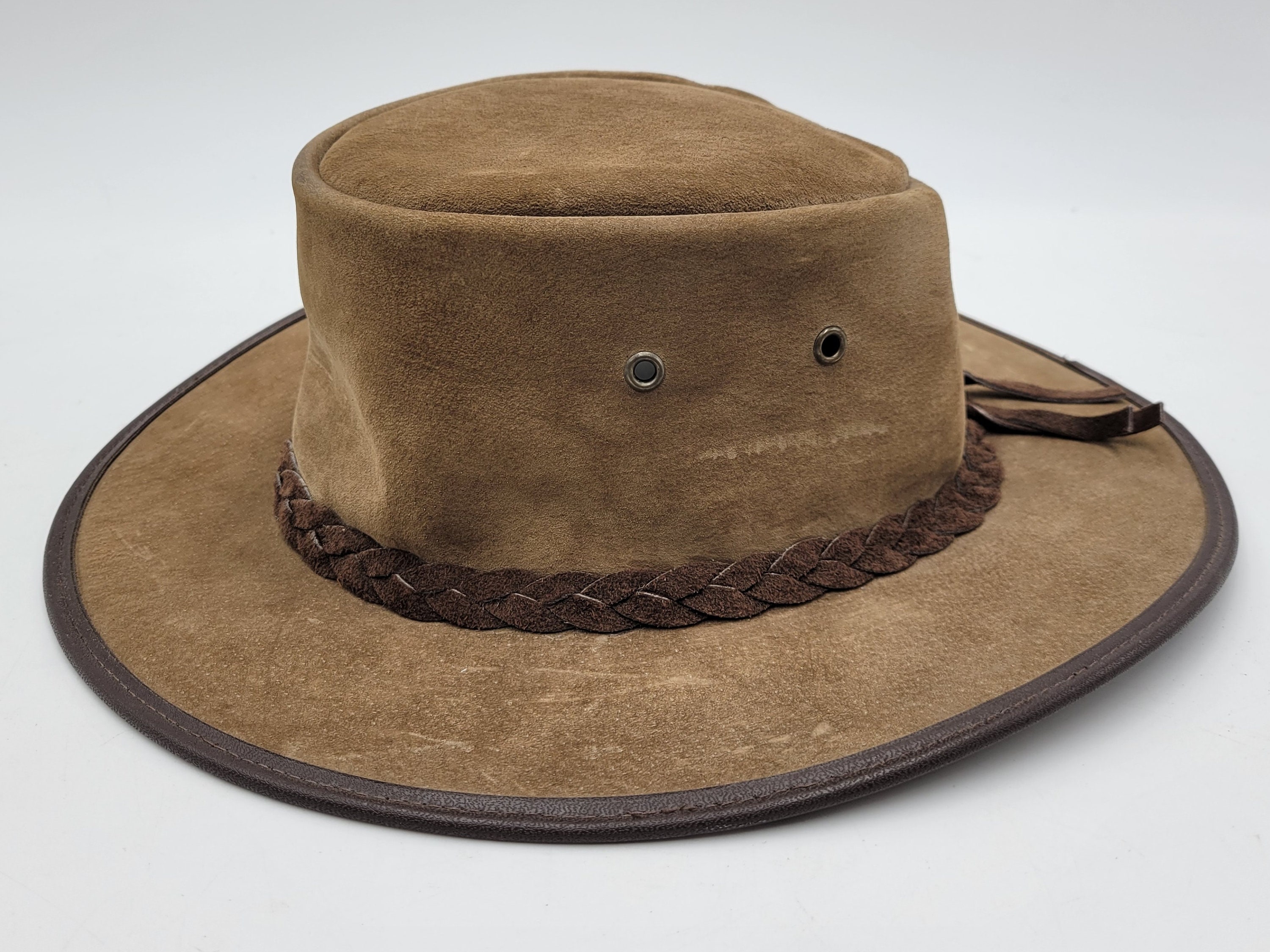 Barmah Mens Hat Size Large Foldaway Suede Made Australia 