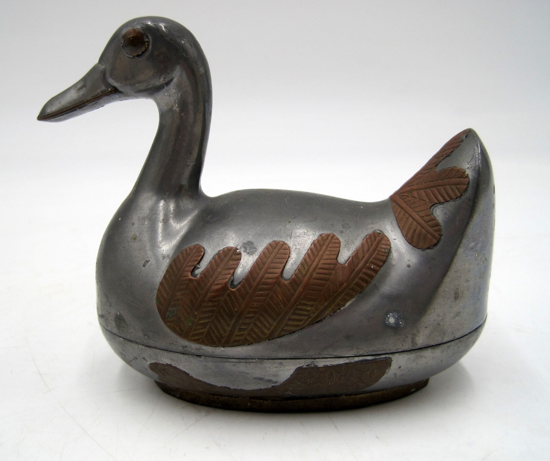 Pewter Mallard Duck Cheese Pick Set