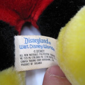 Set of 2 Vintage Mickey Mouse Plush Disneyland Walt Disney World Parks 10"Seated image 4