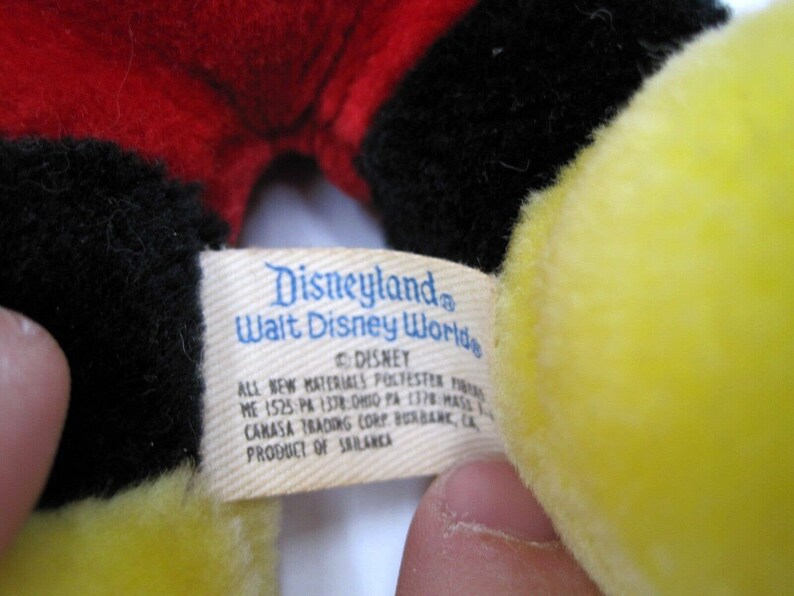 Set of 2 Vintage Mickey Mouse Plush Disneyland Walt Disney World Parks 10"Seated image 4