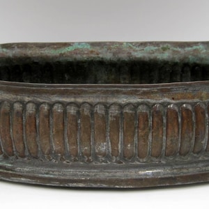 Antique Hand Made In EGYPT Copper Planter Flower Pot