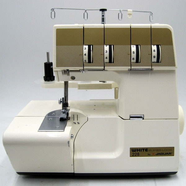 Máquina De Coser Superlock 228 Serger 228W-5 Blanca 4 Hilos