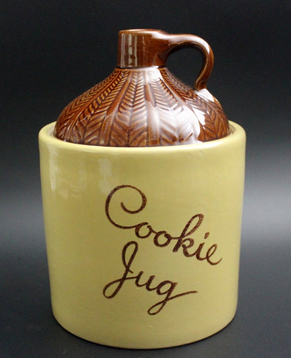 Vintage Cookie Jar Stoneware Jug Cookie Jug by Monmouth Etsy