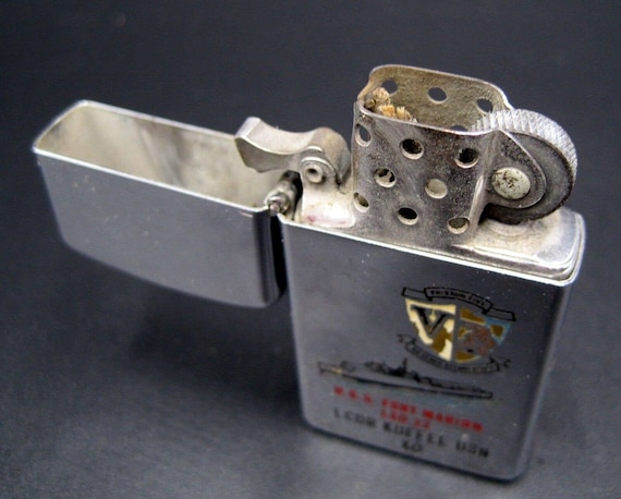 1964 VINTAGE ZIPPO Lighter Vietnam Era U.S.S. Fort Marion LSD 22