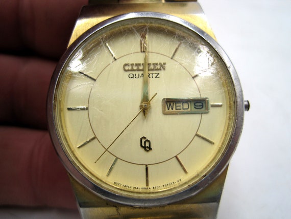 Vintage Citizen Quartz Men's Watch GN-4W-S Day/date 1100-T47215-KY