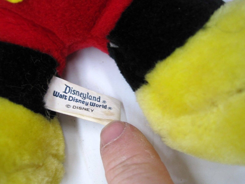 Set of 2 Vintage Mickey Mouse Plush Disneyland Walt Disney World Parks 10"Seated image 5